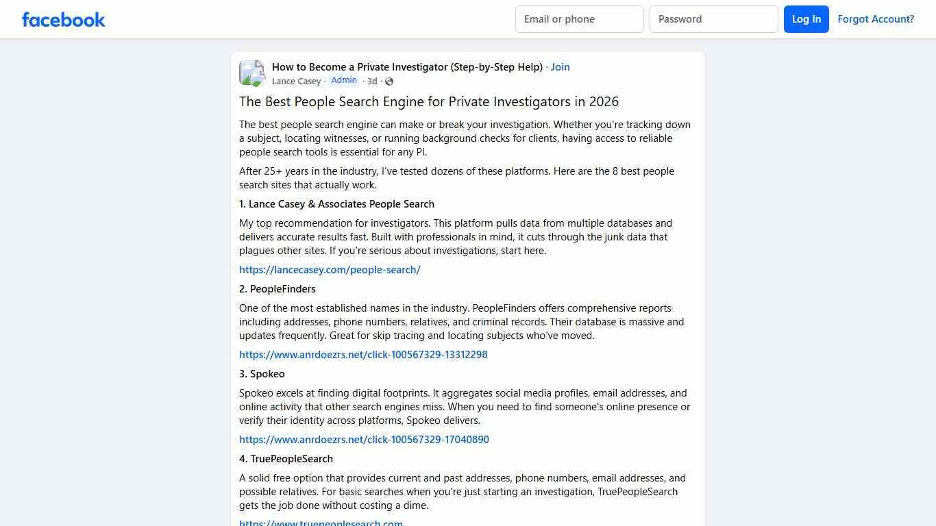 How to Become a Private Investigator (Step-by-Step Help) | # The Best People Search Engine for Private Investigators in 2026 | Facebook